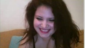 I expose my mega boobs and my fat pierced belly in hot webcam solo