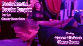 Deeds from the Devotee Dungeon, Part One, Chastity Chase Strips