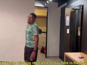 Fucking a college girl next to my wife, English captions