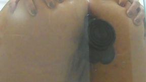 Hungry Holes of My Wife Masturbating on Bathroom