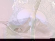 Sissy CD Bent over a yoga ball and machine fucked hard in the ass with a dildo and wand vibrator