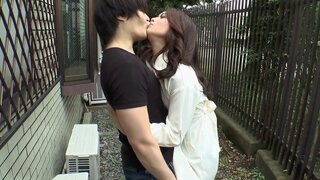 Making out after work leads to a public blowjob by Maki Hojo