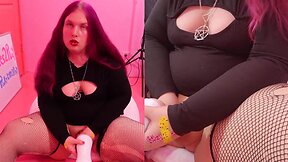 Voluptuous transgender beauty pinky masturbates and uses toy for explosive finish