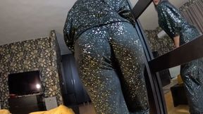 Caught Him Masturbating with My Shiny Work Downjacket - Deepthroat, Spit &amp; Cumshot JOI