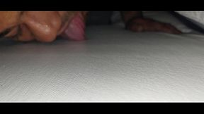 licking my cum off the mattress