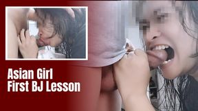 First Blowjob Lesson for Cheating Asian Wife - Minokiiko