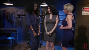 Rough Lesbian Domination Threesome