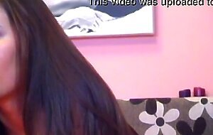 Sexy brunette in pink lenjerie playing with her pussy.flv