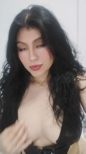 Wetting tits with saliva