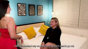 Blonde MILF and Her Latina Best Friend Have Lesbian Sex Before the Party!