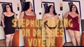 Step-Mom Trying on Dresses Voyeur 1080p