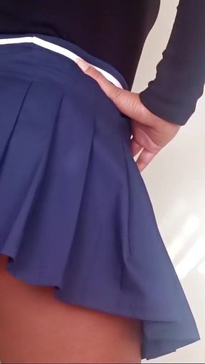 Mini Skirt Ass Tease