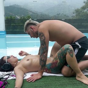 An afternoon by the pool and lots of sex at the best hotel in the city