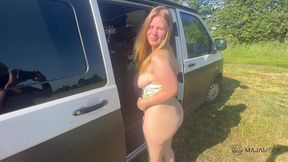 chubby girl maja gets a hot summer fuck in the camper van