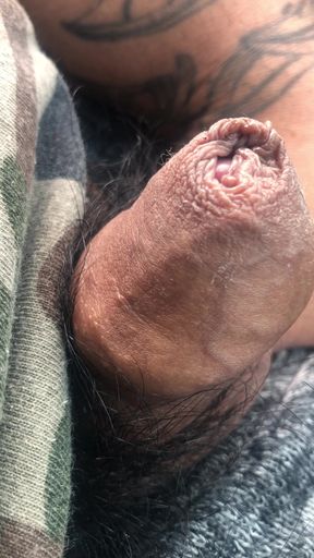 Close up peaking in public