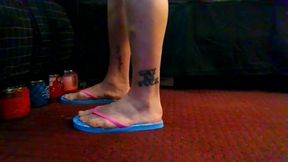 Cotton Candy Flip Flop Foot Fetish