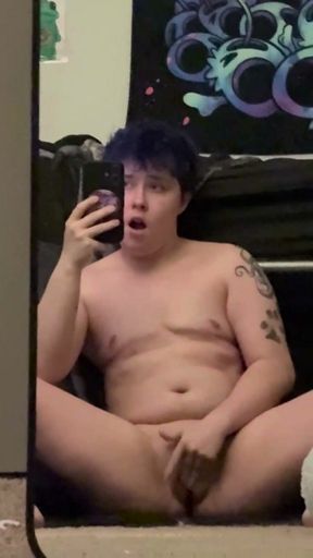 FTM Trans man nude masturbating Bad Omen