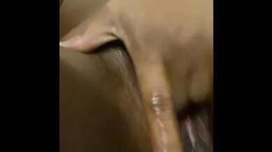 Ebony Solo Fingering Dildo Hot Squirting Tight Pussy Orgasm
