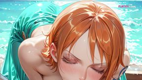 Nami Rides Your Hard Cock Until You Explode Deep Inside Her, Creampie and Cumshot ( AI Generated )