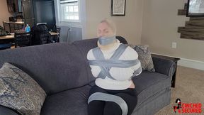 Ava Minx - Sweater Bound Babe Taped, Gagged and Trapped in Nylon Bag!! (MP4 Format)