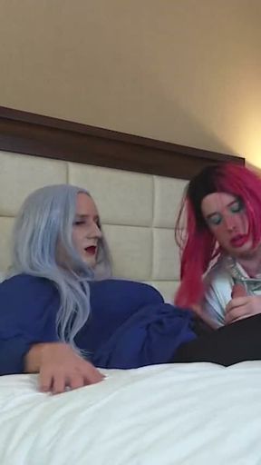 Gorgeous Femboy Goddess Gets Blowjob From Trans Kelsey Masters - Compilation 2