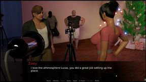 zoey christmas gift [ ntr xmas hentai game pornplay ] ep.1 naughty photoshoot with a black model without her husband knowing it
