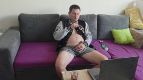 Watching Porn and Losing Control in My Favorite Pornhub Sweatshirt - Masturbation Ends with Intense Moaning Orgasm