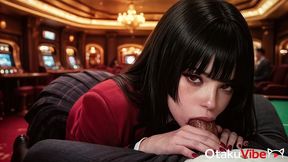 the crazy passion of yumeko jabami is unstoppable when the entire casino starts fucking her [ai]