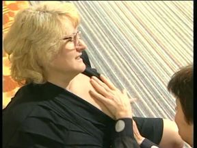 Lesbian grannies dildoing and licking each others cunt