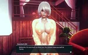 2b nier automata fingering on a stairs 3d porno animation