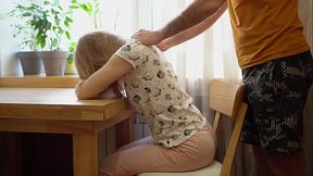 Amateur couple gets horny on a table