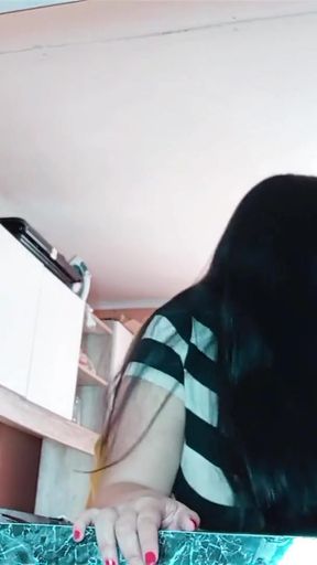 In the Kitchen with My Horny Stepmother - I Put Her in Without Thinking - Real Homemade Taboo   Clip 1