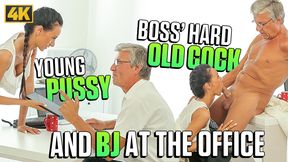 Old boss gets seduced and fucked by his young employee