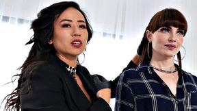 Subject Strapon Fucked by Asia Domina in Foot Fetish