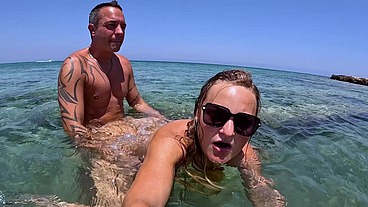 THE NON-MERMAID: Big-Ass Teen Lina Fucked in a Vacation Paradise (Underwater Sex)