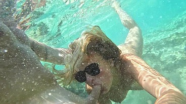 THE NON-MERMAID: Big-Ass Teen Lina Fucked in a Vacation Paradise (Underwater Sex)