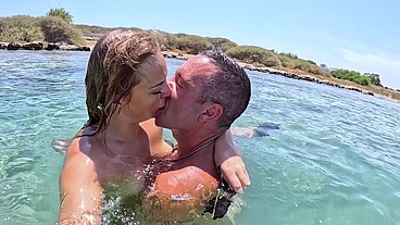 THE NON-MERMAID: Big-Ass Teen Lina Fucked in a Vacation Paradise (Underwater Sex)