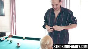 Marsha May's lips wrapped around stepdad's thick &mdash;  veiny cockhead