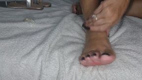 Seductive Feet Drenched in cum