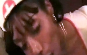 Ebony Nurse Giving Head To POV