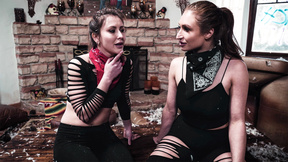 Latin lesbian COUGAR gets back at homophobe by fucking in her home