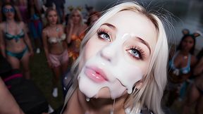 teens came to a cosplay party to dance, but they were filled with tons of cum!!! (ai generated)