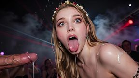 teens came to a cosplay party to dance, but they were filled with tons of cum!!! (ai generated)
