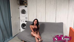 sexy skinny latina sole vargas bangs her own colleague from work!