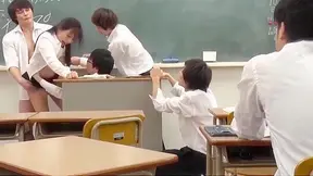 Horny Japanese MILF Gets Filthy Gangbang in Public Space