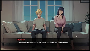 Touching myself infront of HINATA. Cumming on my step mom