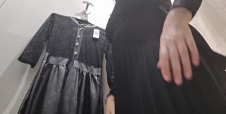 Chubby Italian Stepmother Takes You with Her to a Clothing Store to Try on Leather Clothes