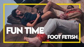Fun Time with Friends - Foot Fetish & Ropes (1080p) Gay Bondage - Gay Domination - Ropes - Foot Fetish - Tickling - Video Game - BDSM