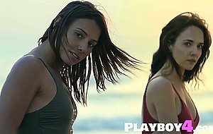 Big tits MILF Dorothy Black kissed lesbian friend Ariel after striptease
