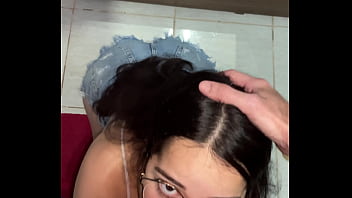 Boquete POV de Debora Mendes em Wellington Ribeiro, reflexo da bunda no espelho e facial intenso no final